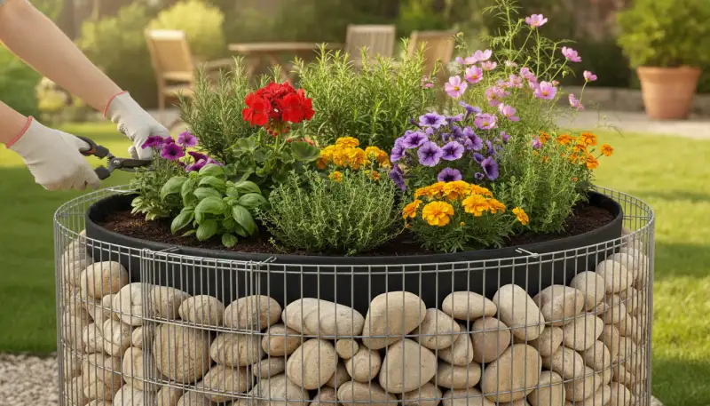 Hochbeet Gabione: Robustheit trifft Design
