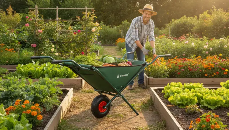 Nie wieder schleppen: Die klappbare 50L Gartenkarre mit Luftreifen revolutioniert deinen Gartenalltag